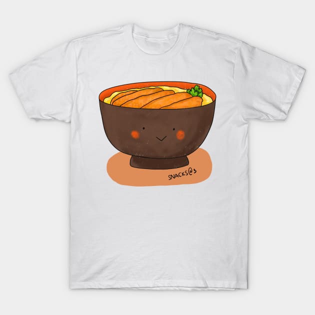 Delicious Bowl of Katsudon T-Shirt by Snacks At 3